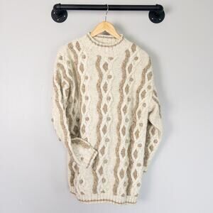 Vintage Moda Int'l Coogi Style Chunky Knit Oversized Sweater Large
